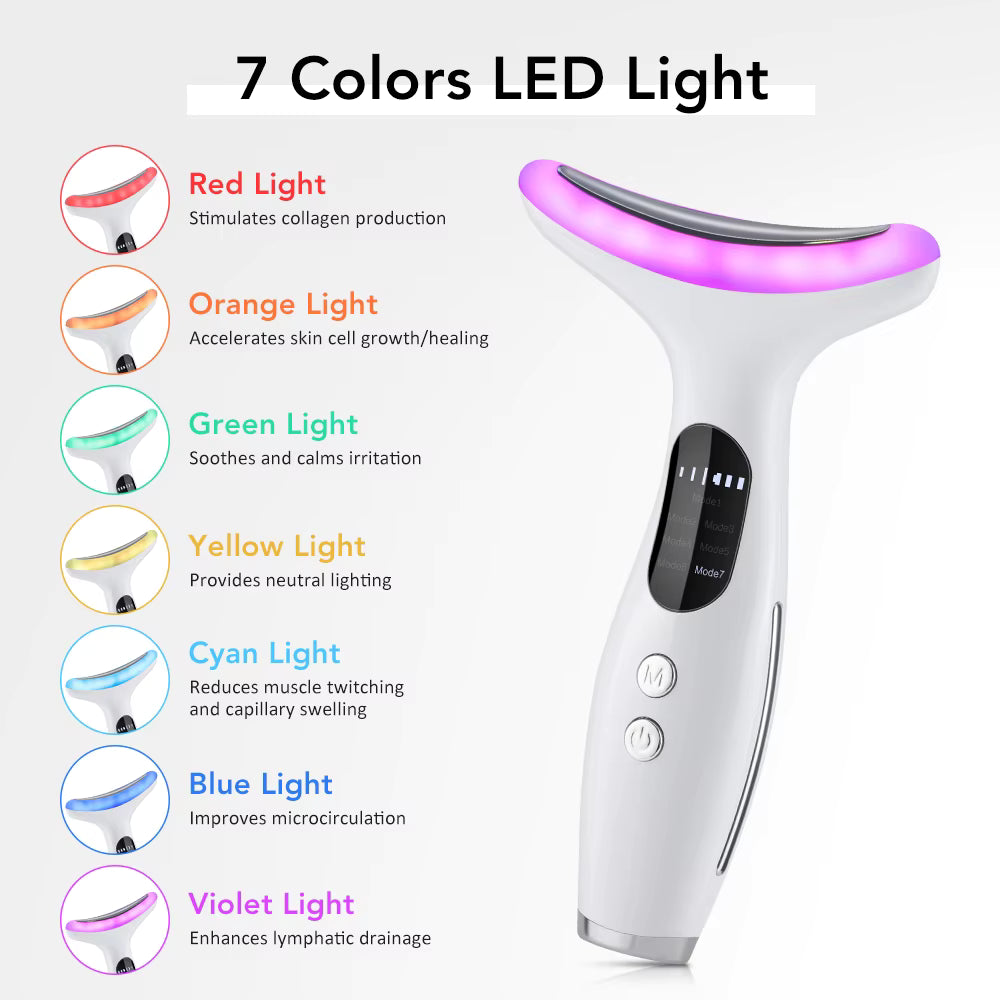 Massaggiatore Lifting Viso e Collo a Luce LED